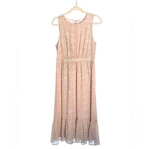 J Crew Pretty in Pink Snakeskin Chiffon Dress